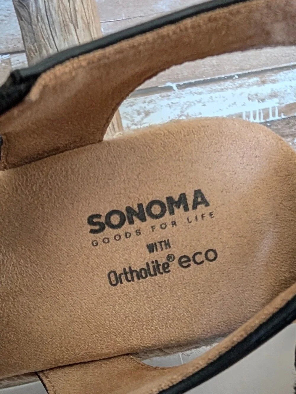 Sonoma Ortholite Eco Style Corra Espadrilles Black Wedges